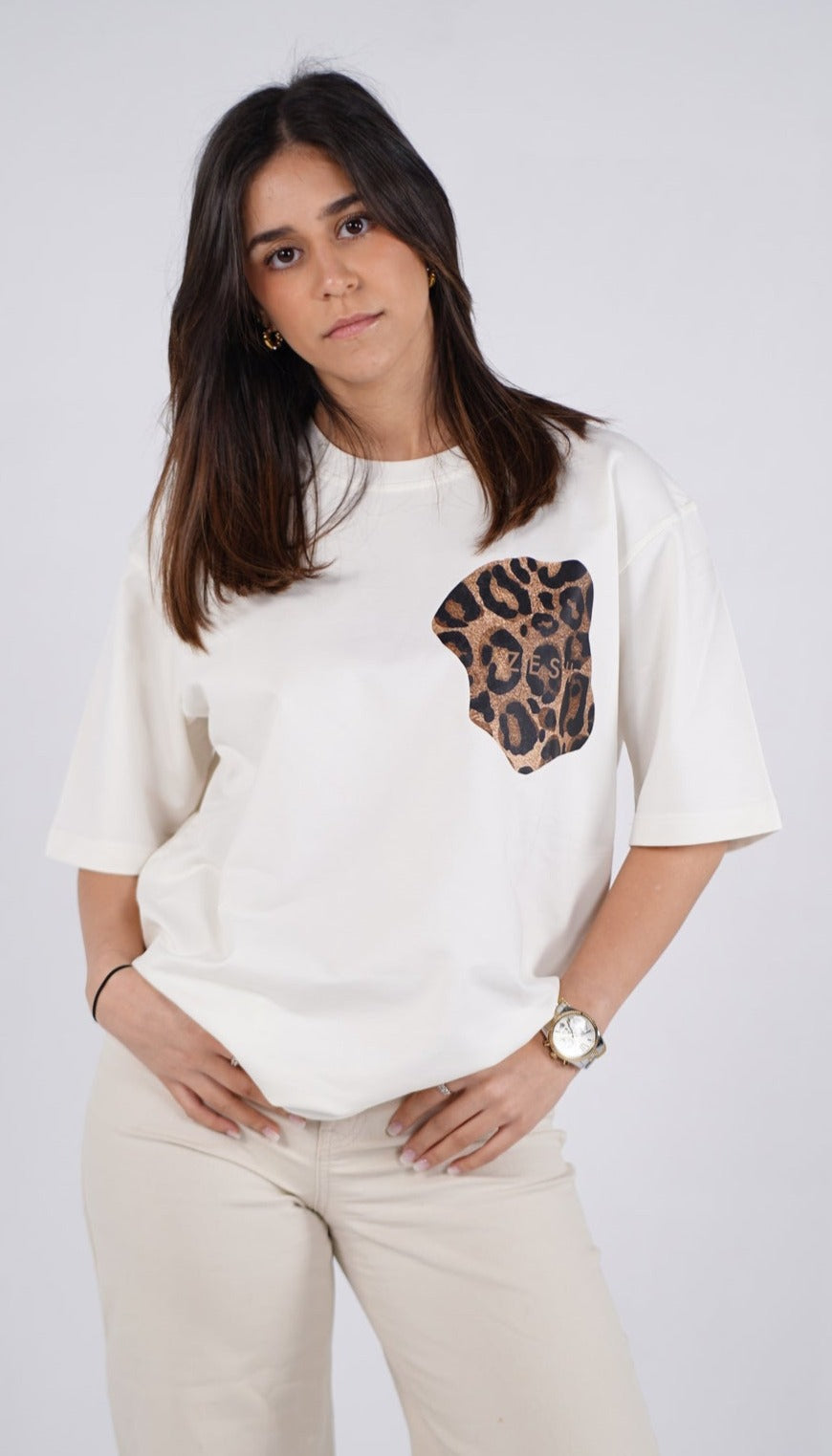 Leopard Off white Tee